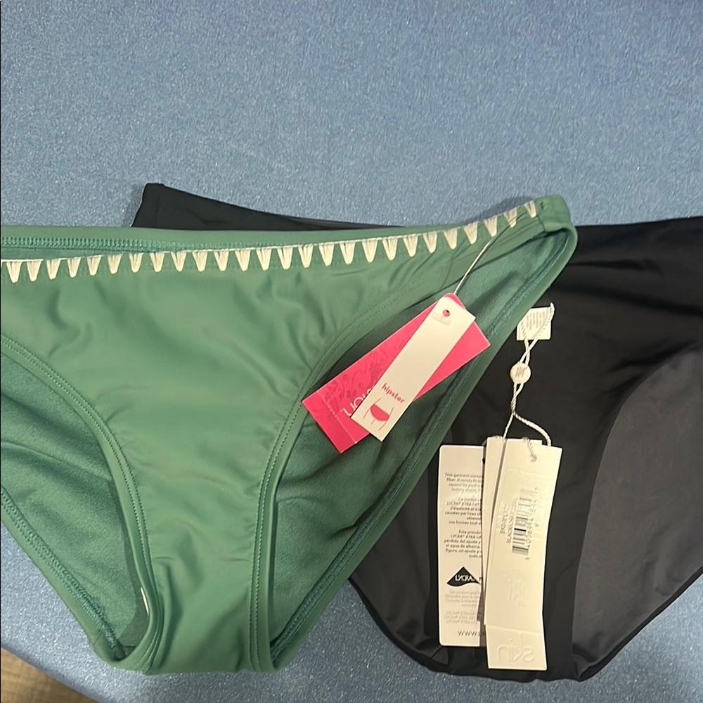 Xhilaration Teal and Black Bikini Bottoms